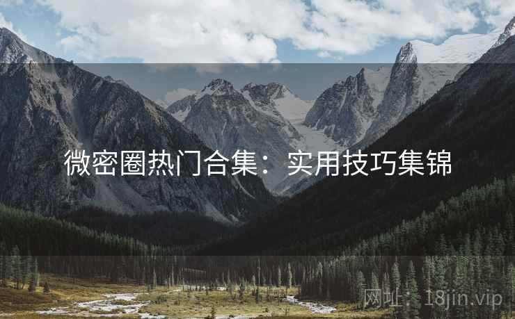 微密圈热门合集：实用技巧集锦  第2张