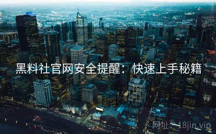 黑料社官网安全提醒：快速上手秘籍  第2张