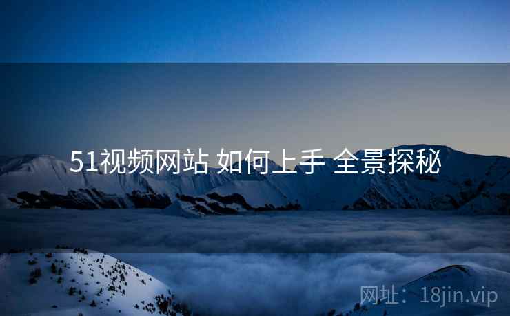 51视频网站 如何上手 全景探秘  第1张