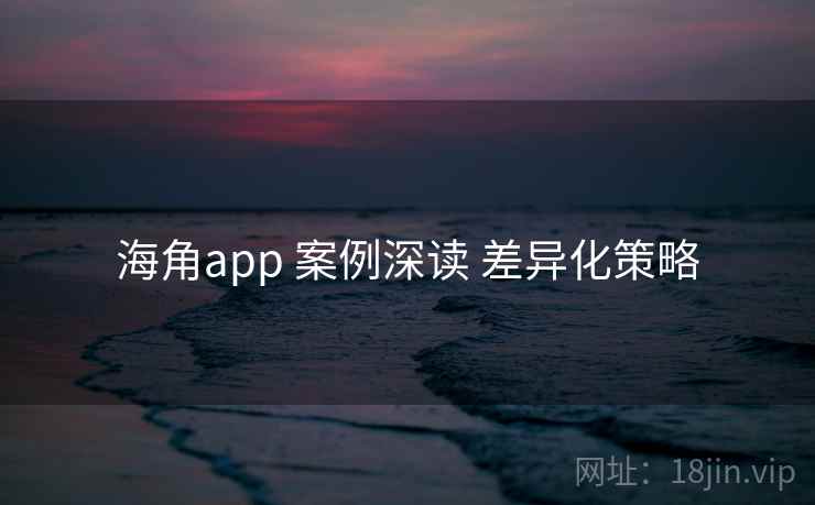 海角app 案例深读 差异化策略  第1张