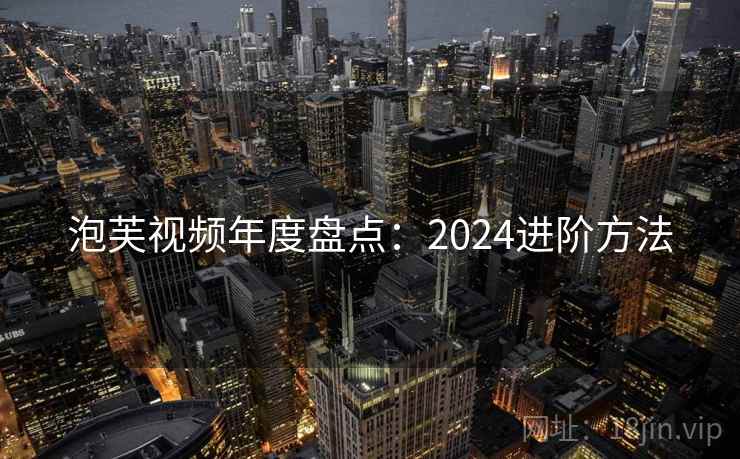 泡芙视频年度盘点：2024进阶方法  第2张