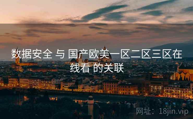数据安全 与 国产欧美一区二区三区在线看 的关联  第1张