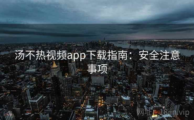 汤不热视频app下载指南：安全注意事项  第2张